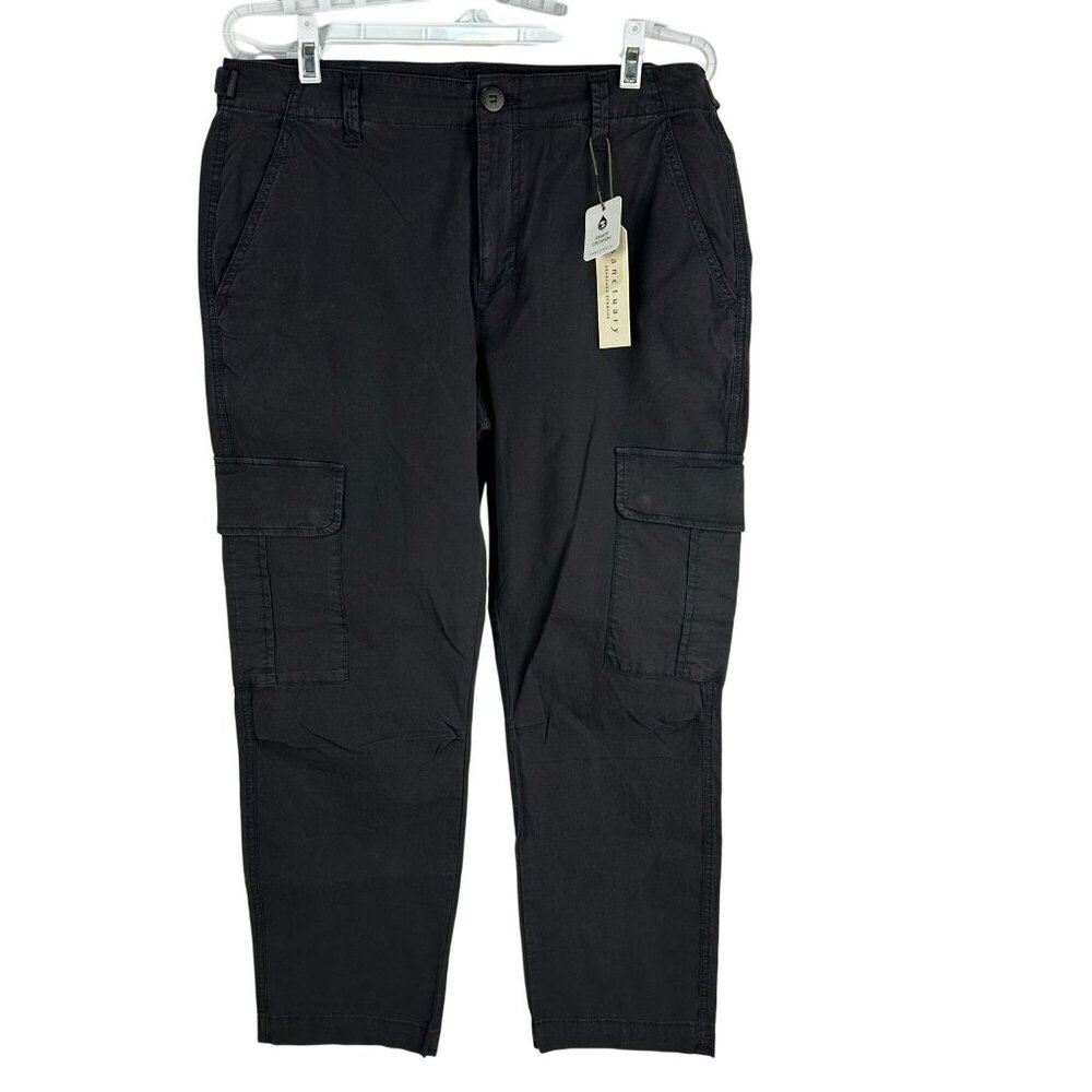 Sanctuary Standard Surplus Womens Black Cargo Pants Size 29 Adjustable Waist